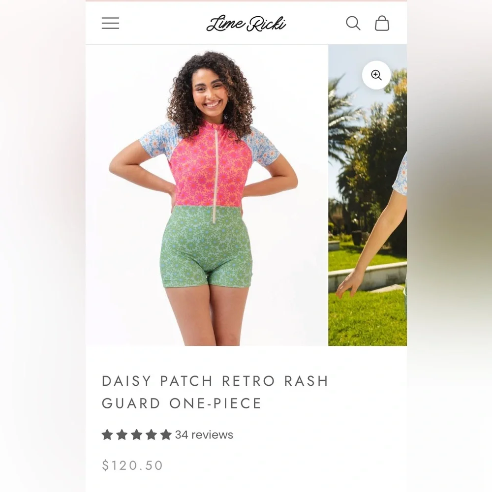 Lime Ricki Retro Rash Guard - NWOT ✨ - Picture 2 of 11